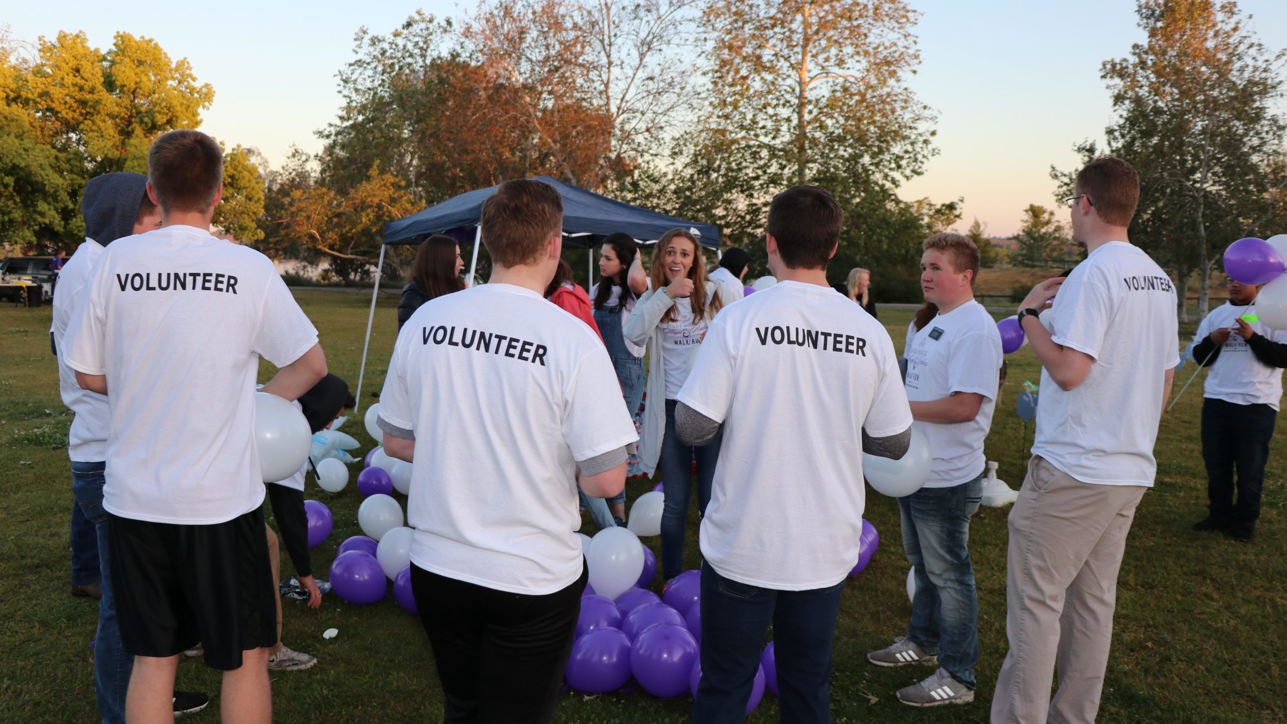 Volunteers at an event